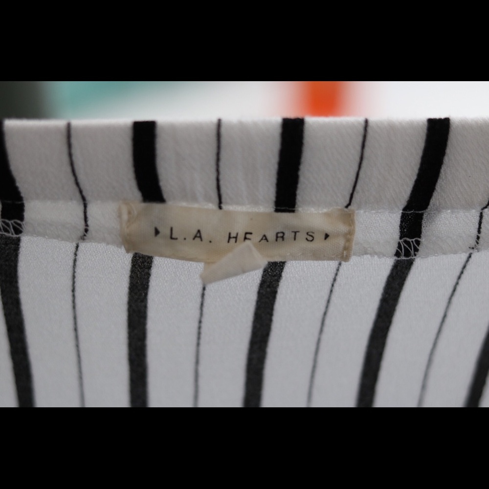 LA hearts striped romper